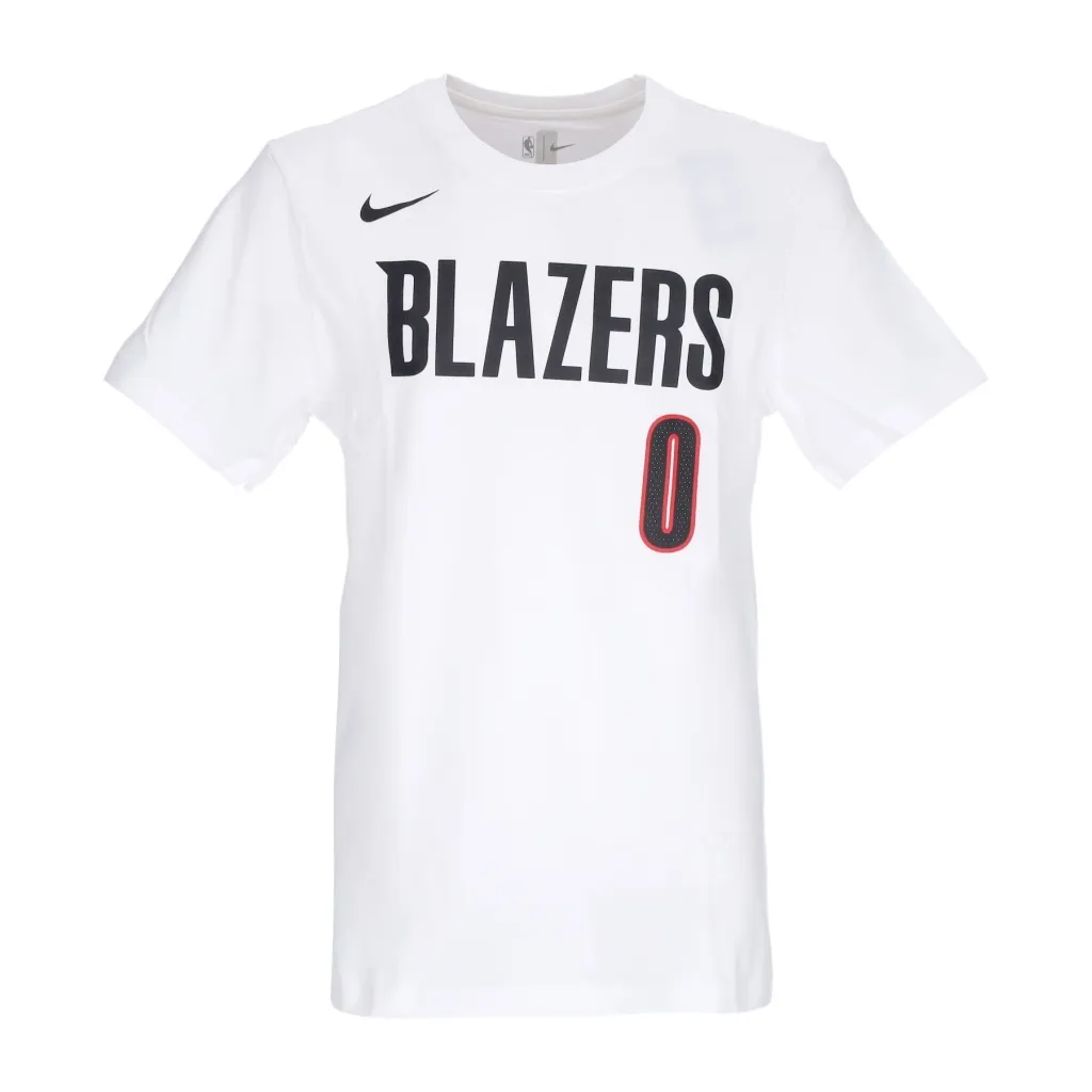 maglietta uomo nba essentials tee no 0 damian lillard porbla WHITE