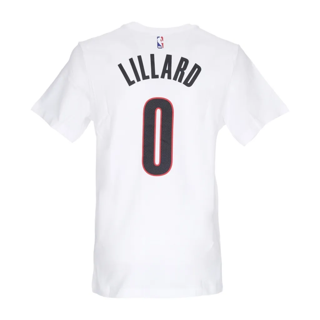maglietta uomo nba essentials tee no 0 damian lillard porbla WHITE