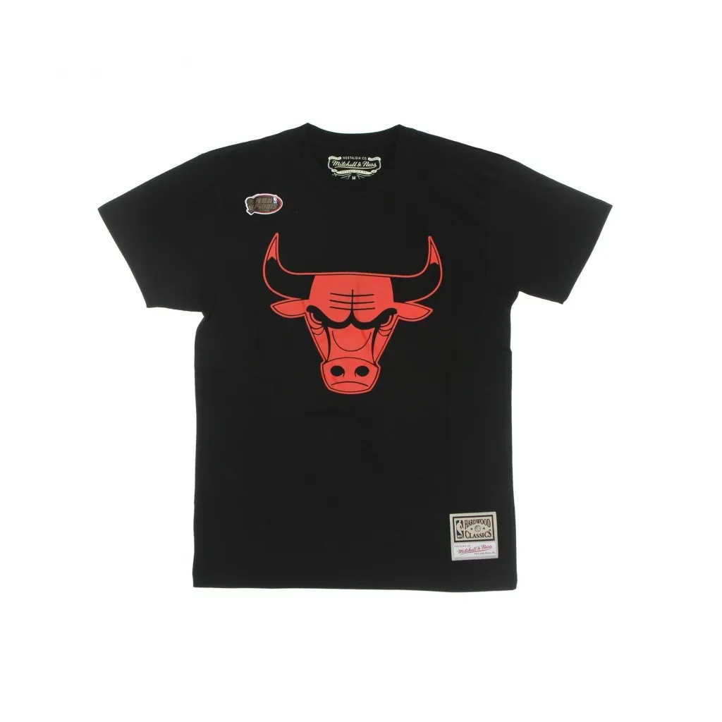 MAGLIETTA UOMO NBA NEON LOGO TEE HARDWOOD CLASSICS CHIBUL BLACK/RED