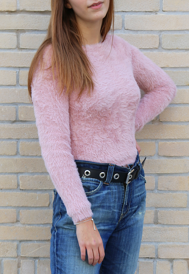 MAGLIONE DONNA c/eco pelliccia