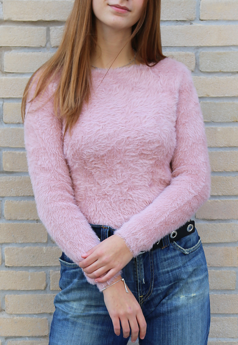 MAGLIONE DONNA c/eco pelliccia
