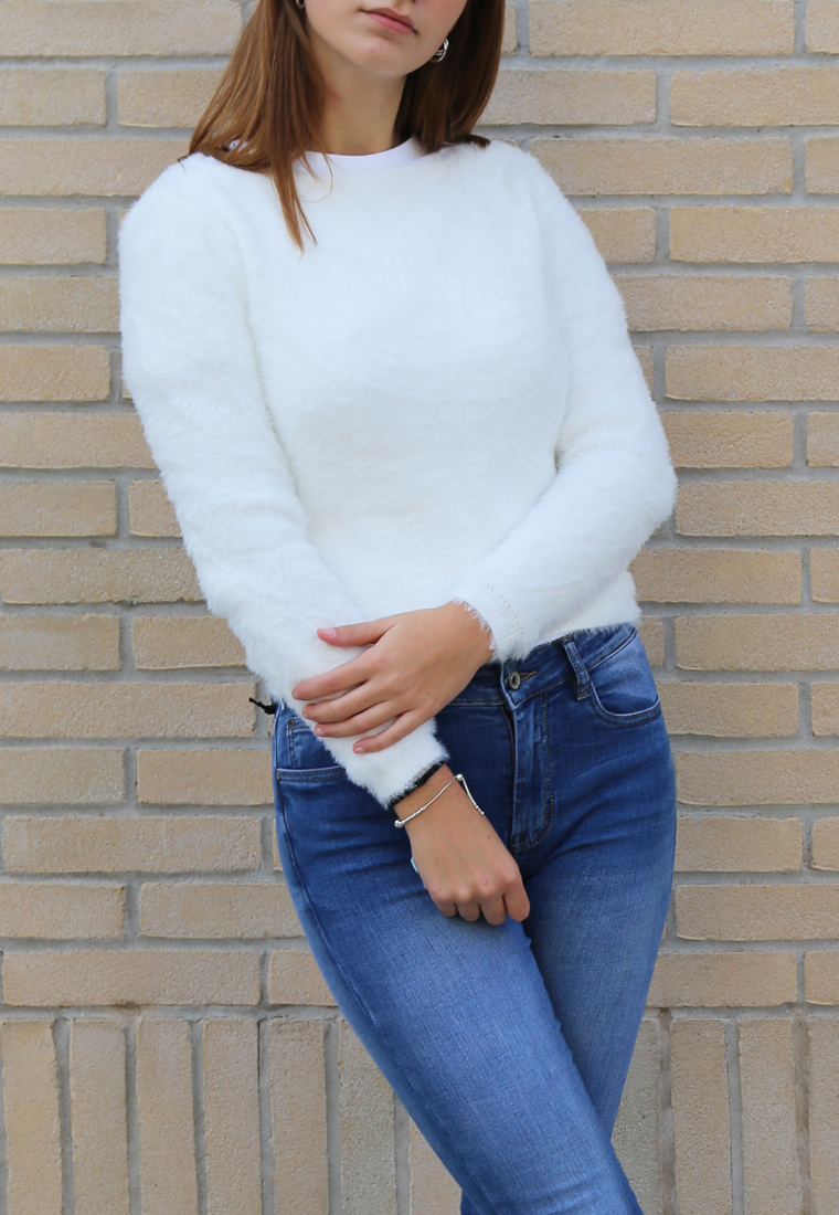 MAGLIONE DONNA c/eco pelliccia