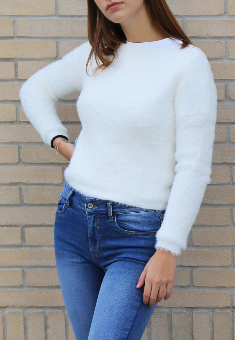 MAGLIONE DONNA c/eco pelliccia