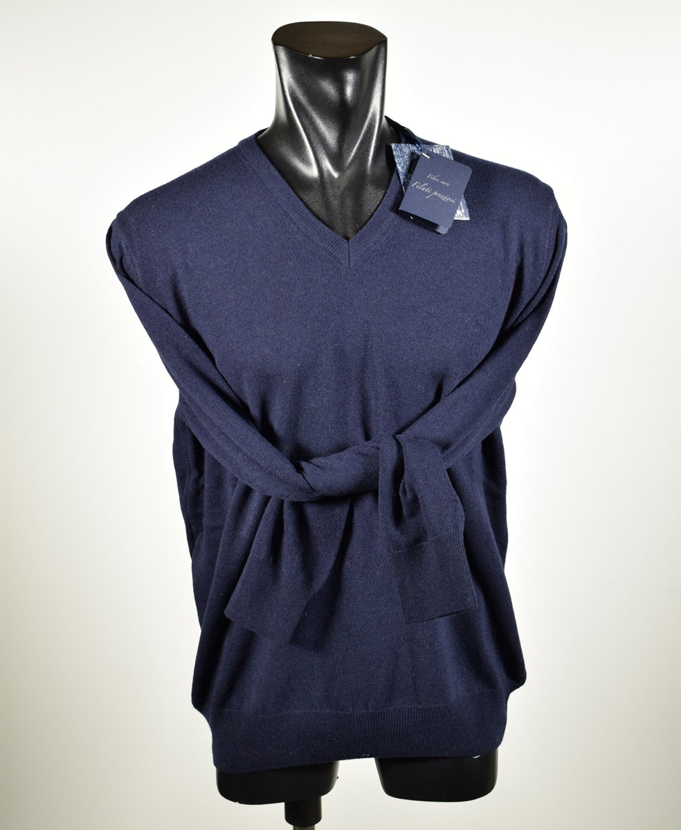 Maglione pullover scollo a V ocean star in quattro colori