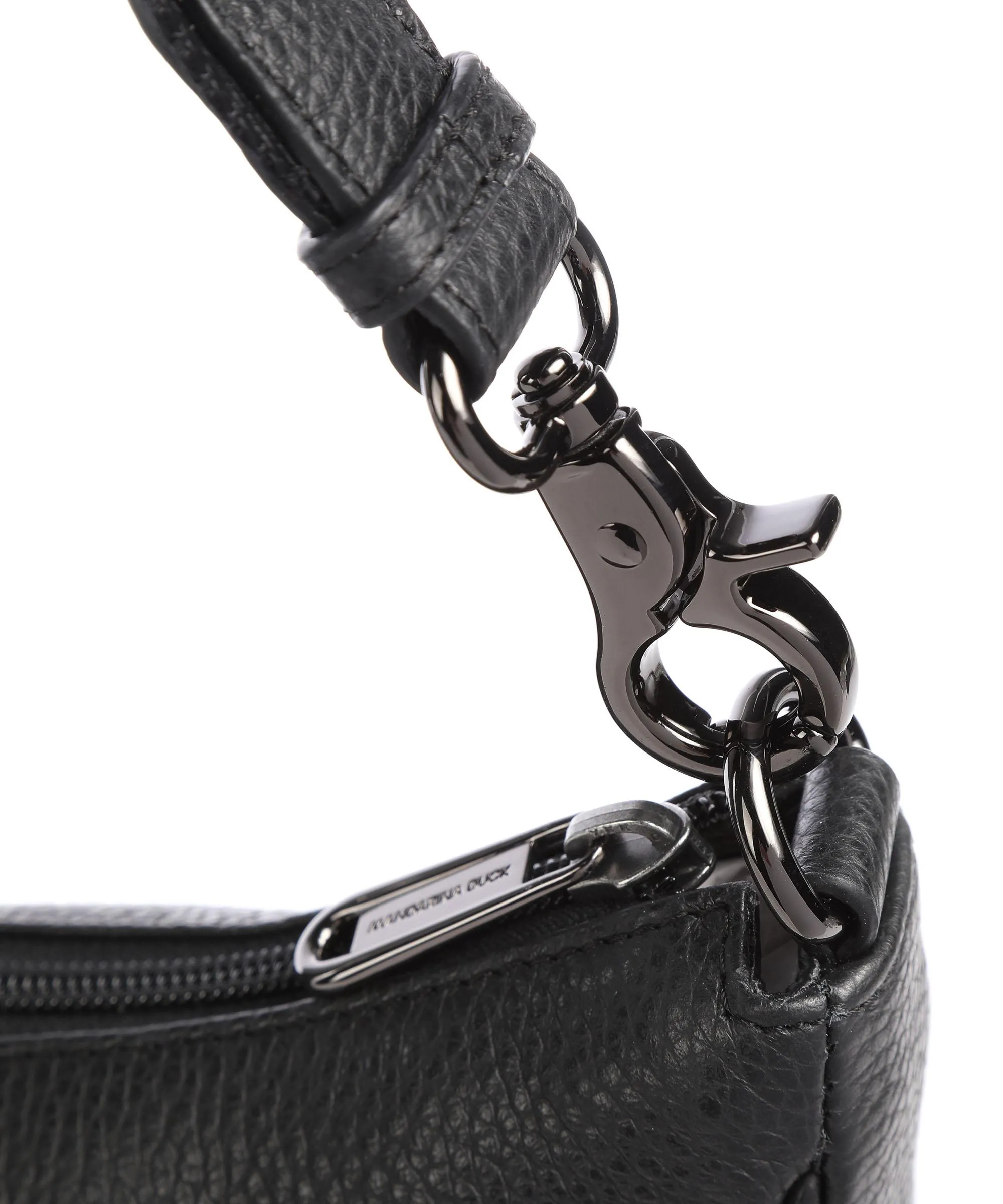  Mandarina Duck Mellow Leather Borsa hobo pelle di vitello grana nero  