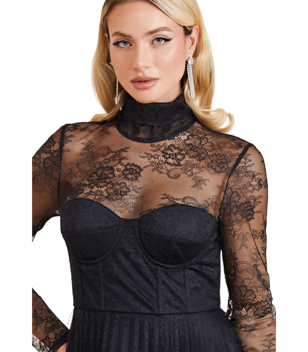 Marciano By Guess Donna Vestito Lungo Elegante Mei Lace