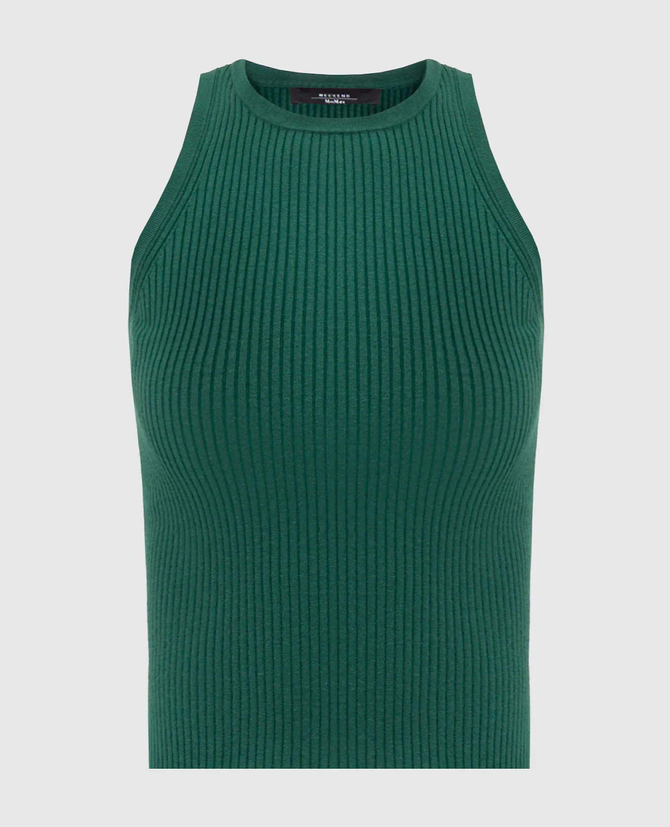 Max Mara Weekend Top verde OLIMPO a costine OLIMPO