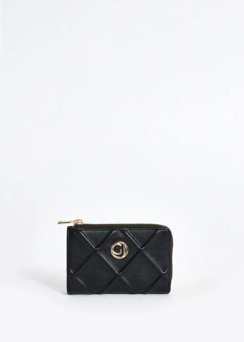 Mini portafoglio zip around con rombi