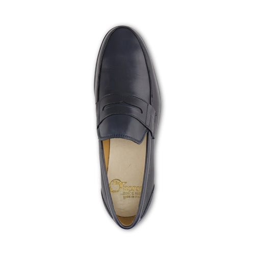 Mocassini in pelle blu