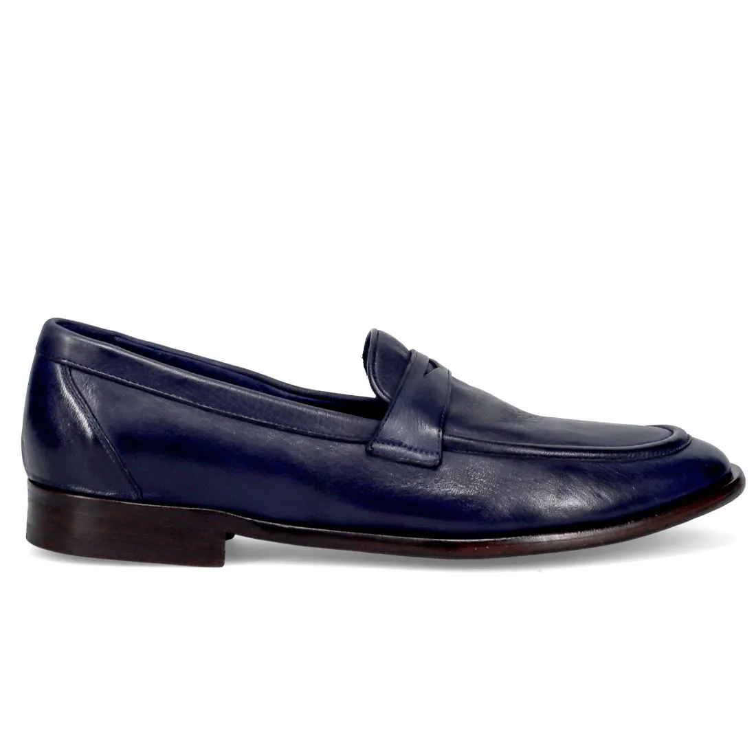 Mocassino da uomo Sturlini Match 7302 in pelle blu