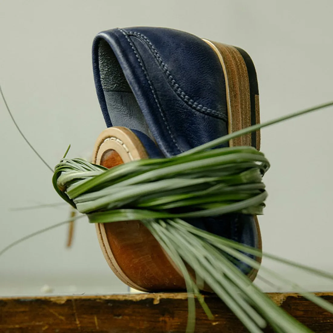 Mocassino da uomo Sturlini Match 7302 in pelle blu