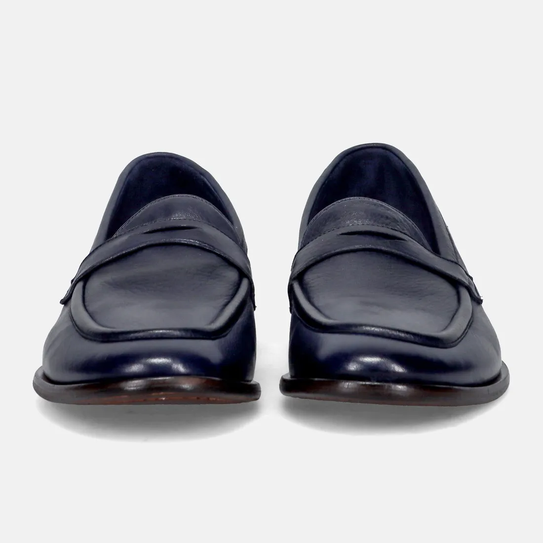 Mocassino da uomo Sturlini Match 7302 in pelle blu