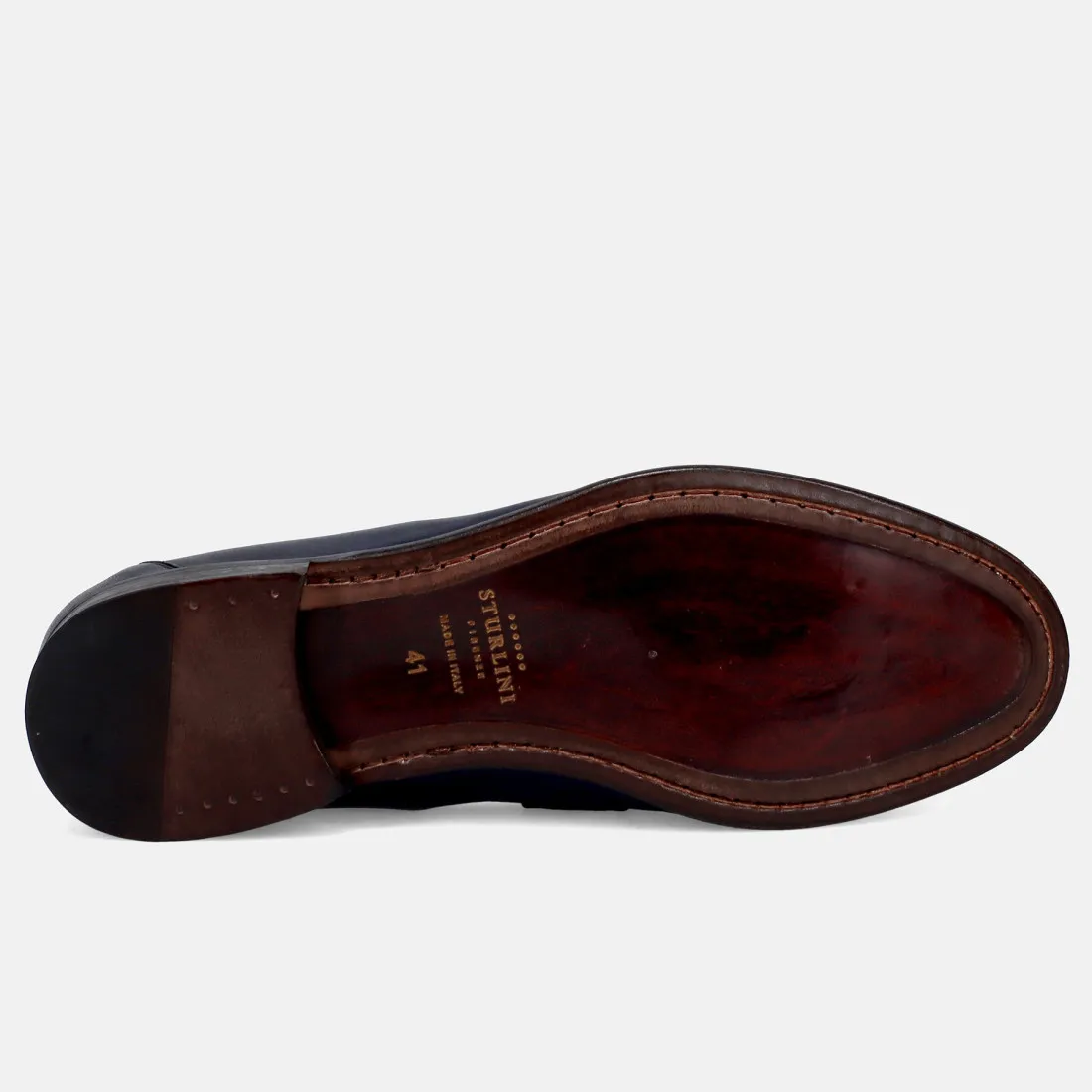 Mocassino da uomo Sturlini Match 7302 in pelle blu