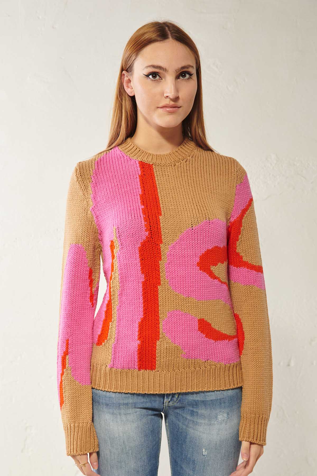 MSGM Maglione jacquard girocollo