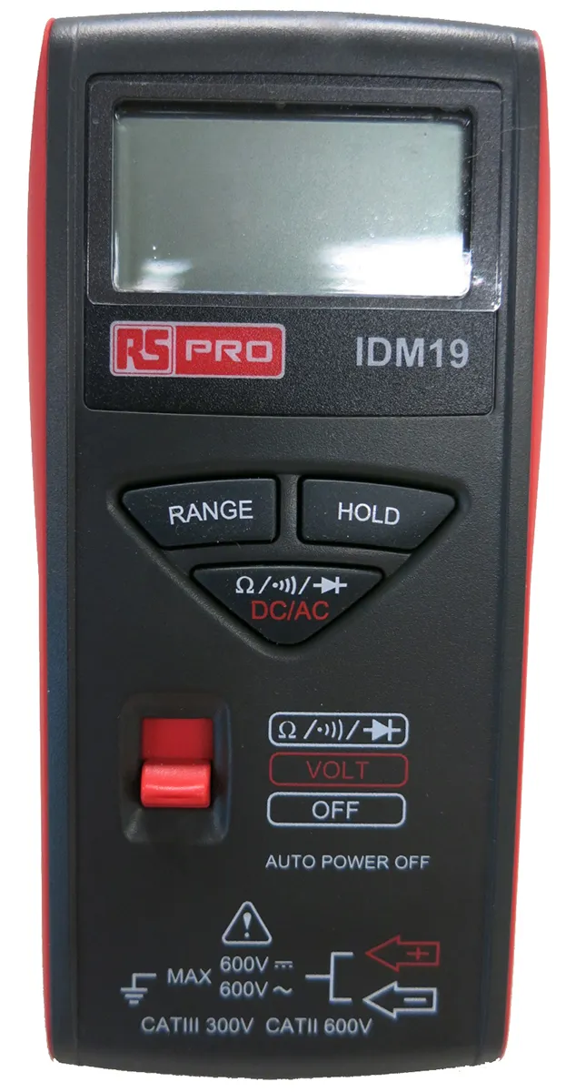 Multimetro digitale Portatile RS PRO IDM19, 600V ca, CAT III, Cert. ISO