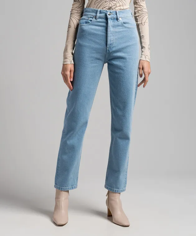 Nanushka Jeans blu Kemia con patch logo NW23RSPA01252