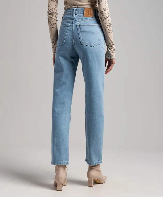 Nanushka Jeans blu Kemia con patch logo NW23RSPA01252