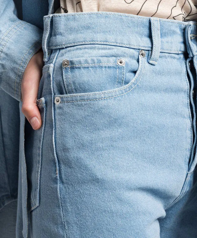 Nanushka Jeans blu Kemia con patch logo NW23RSPA01252