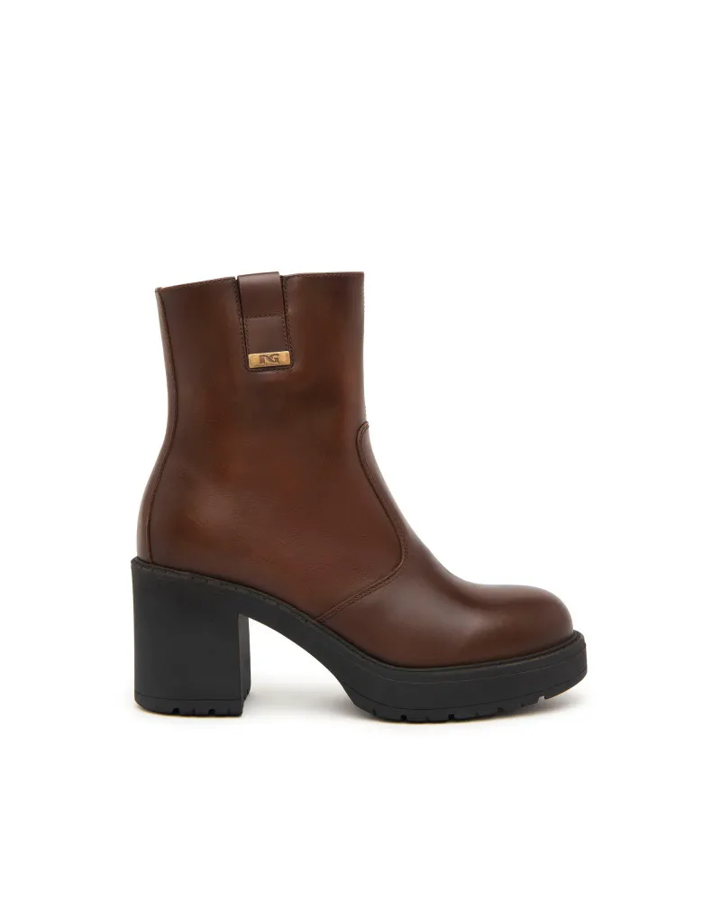 Nero Giardini stivaletti donna in pelle marrone I411993D412
