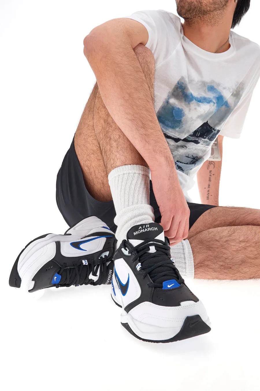   NIKE Sneakers Fitness Nike Air Monarch Bianche e Nere