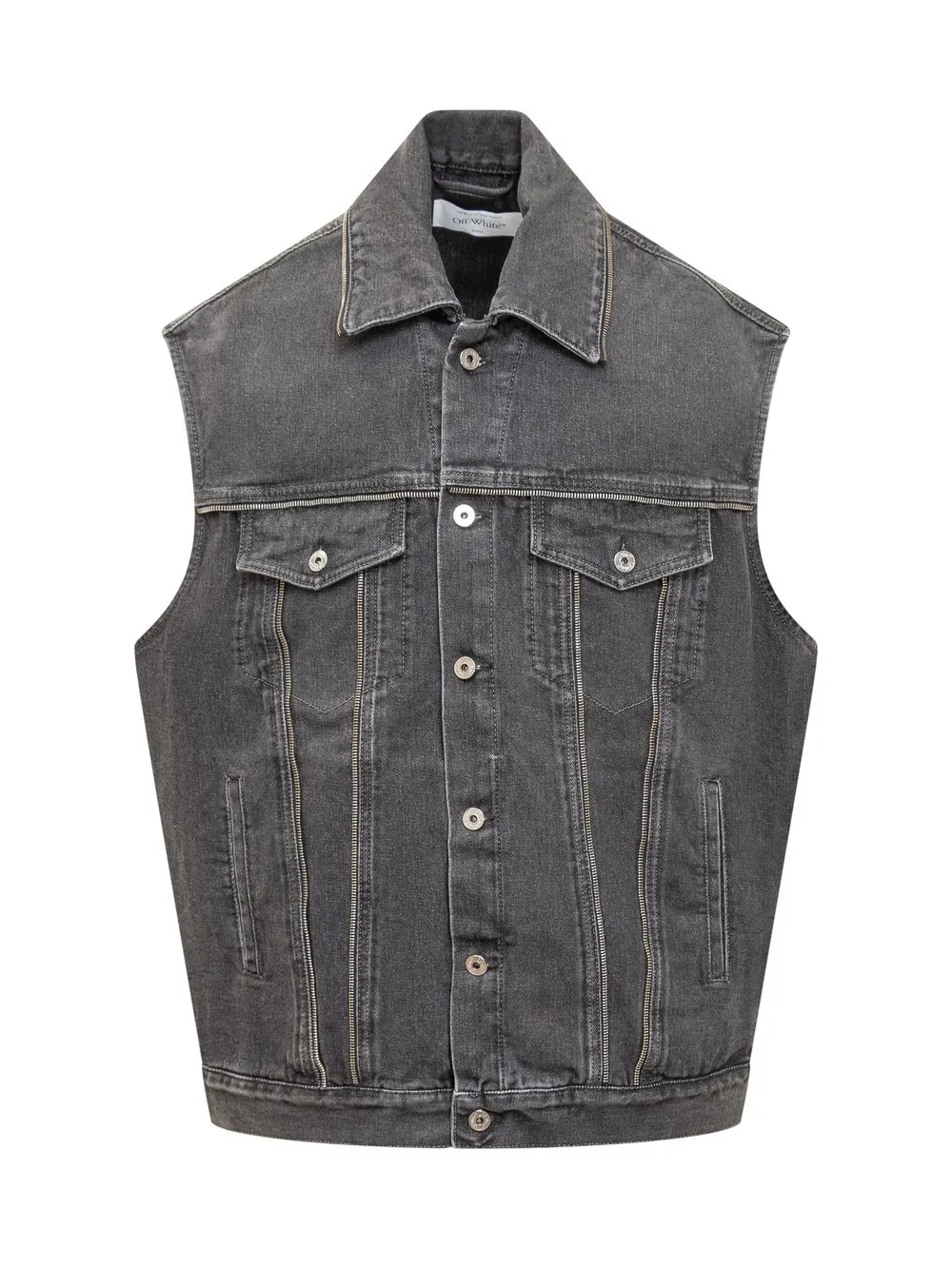 OFF-WHITE Gilet Over Denim Zip  