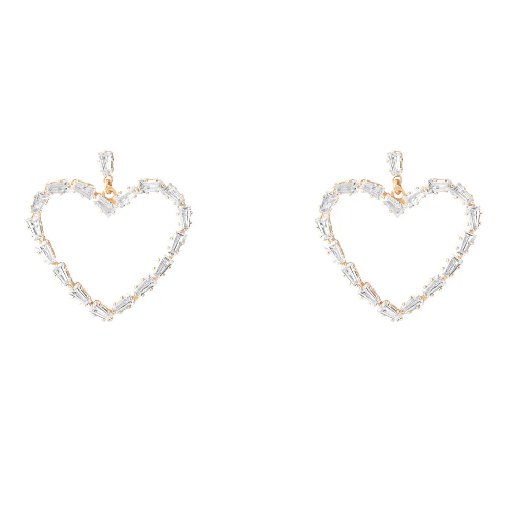 Orecchini Pendenti Romantic Shine Metallo Cristallo Bianco 1665968