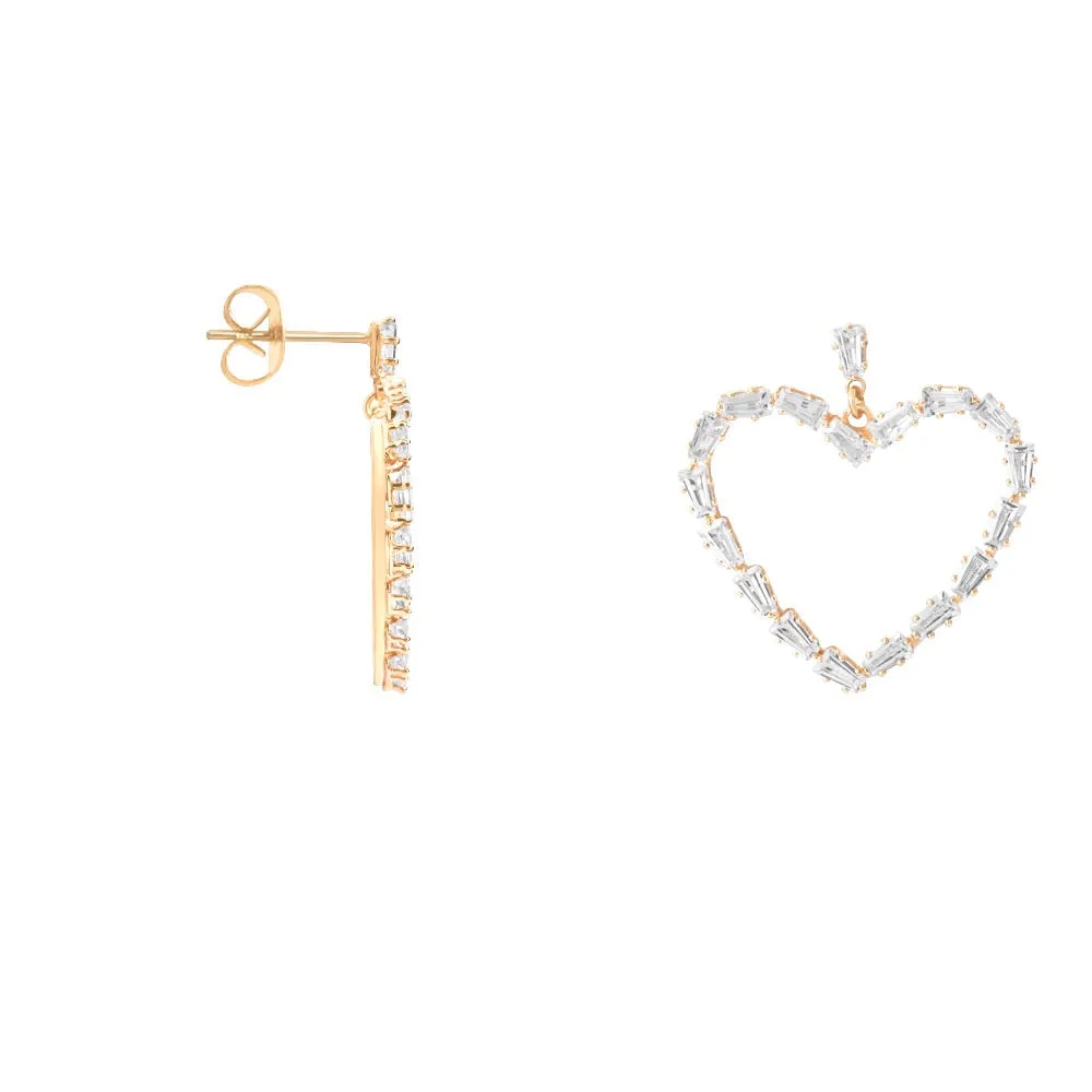 Orecchini Pendenti Romantic Shine Metallo Cristallo Bianco 1665968