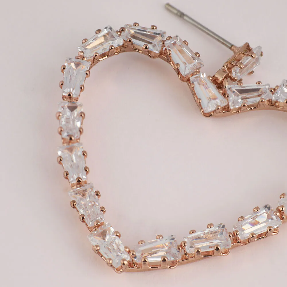 Orecchini Pendenti Romantic Shine Metallo Cristallo Bianco 1665968