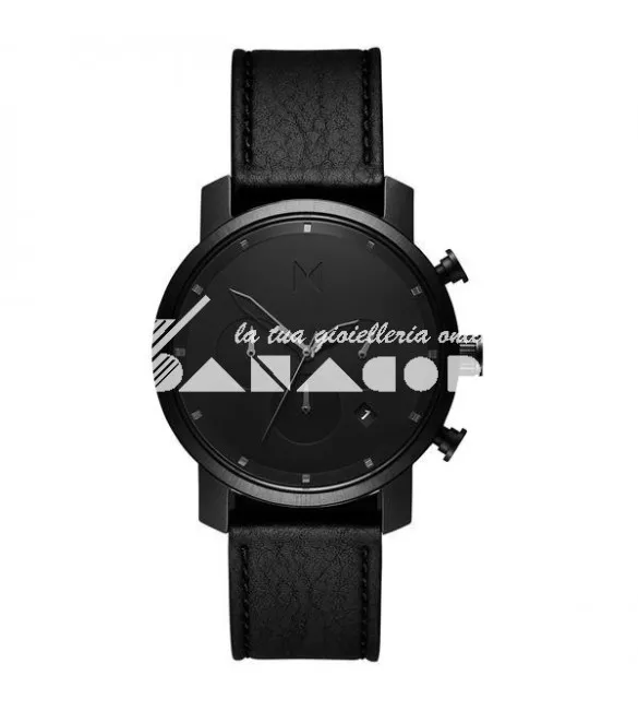 Orologio cronografo uomo MVMT Chrono 40 mm Black Leather mc02-blbl