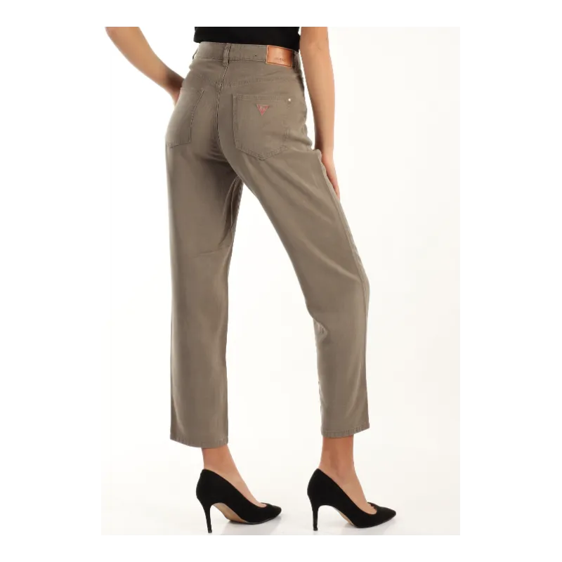 Pantalone in lyocell cinque tasche MOM JEAN tapered high GUESS