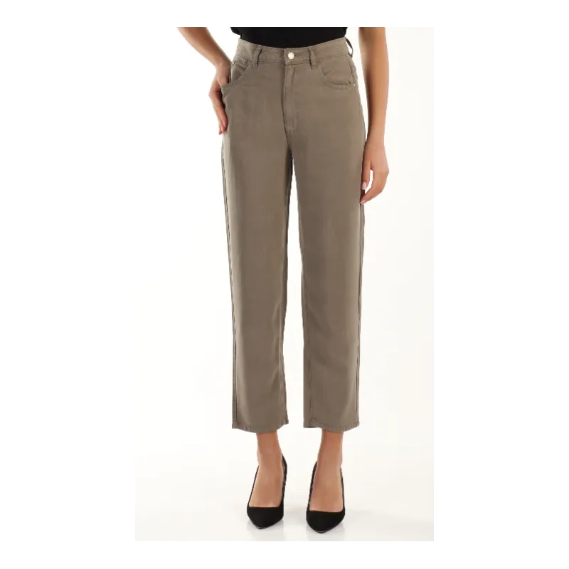 Pantalone in lyocell cinque tasche MOM JEAN tapered high GUESS