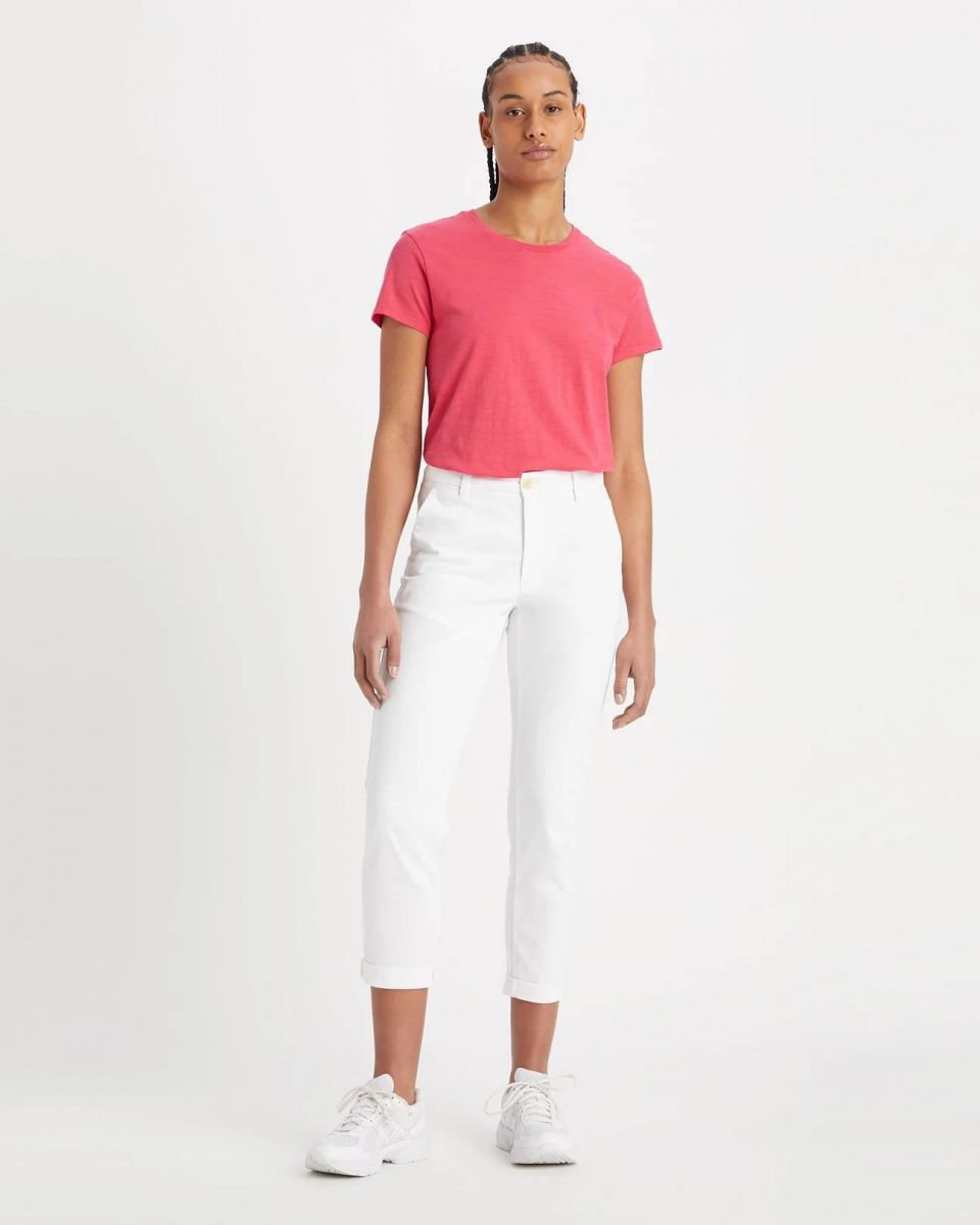 PANTALONI Donna DOCKERS A1073 0042 HIGH WAISTED CHINO LUCENT WHITE