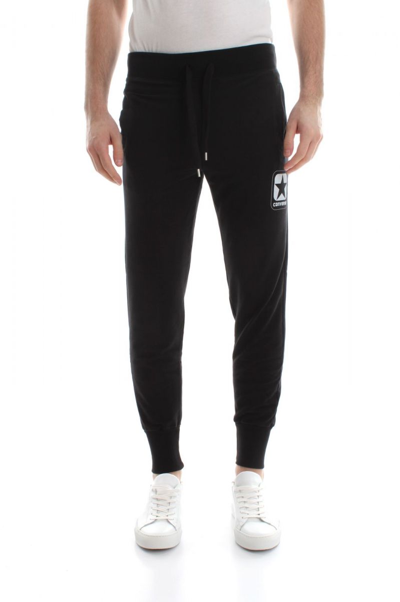 PANTALONI JOGG E LEGGINGS Uomo CONVERSE 10007310 FLEECE PANT A01 BLACK