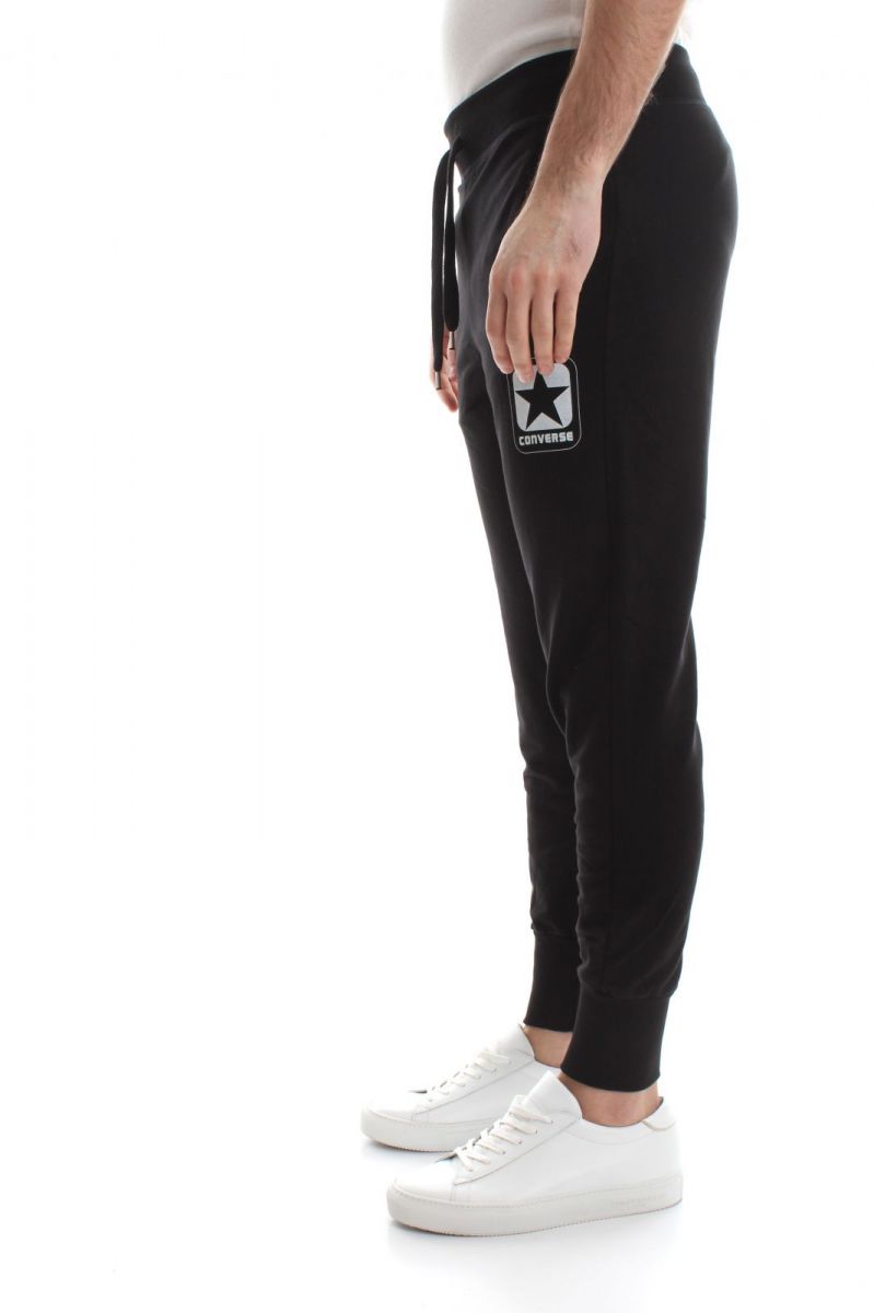 PANTALONI JOGG E LEGGINGS Uomo CONVERSE 10007310 FLEECE PANT A01 BLACK