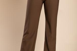Pantaloni moda con dettagli metallici, marrone