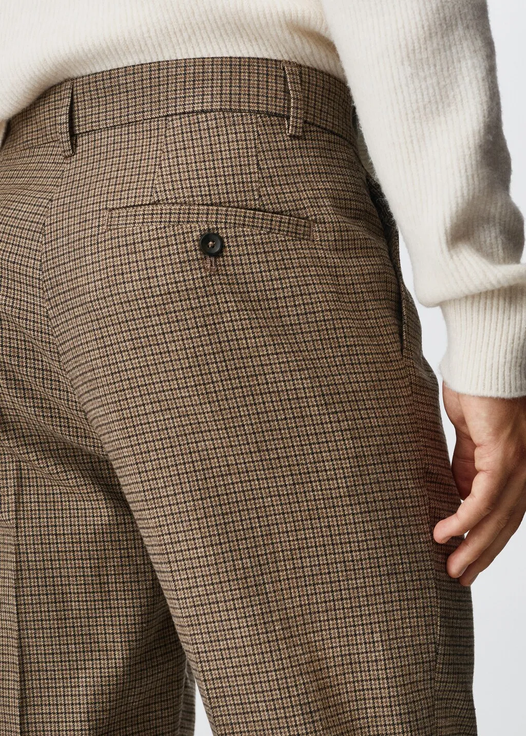 Pantaloni regular fit cotone strutturati