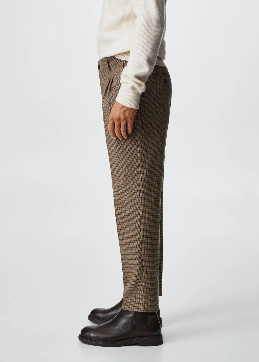 Pantaloni regular fit cotone strutturati