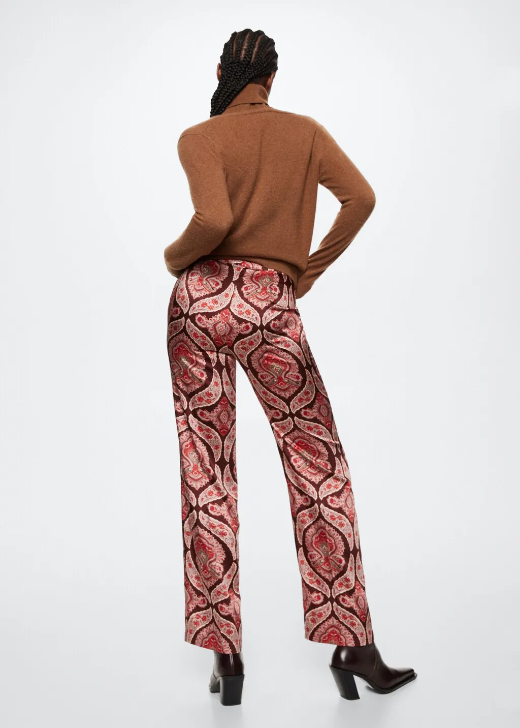 Pantaloni satinati stampa