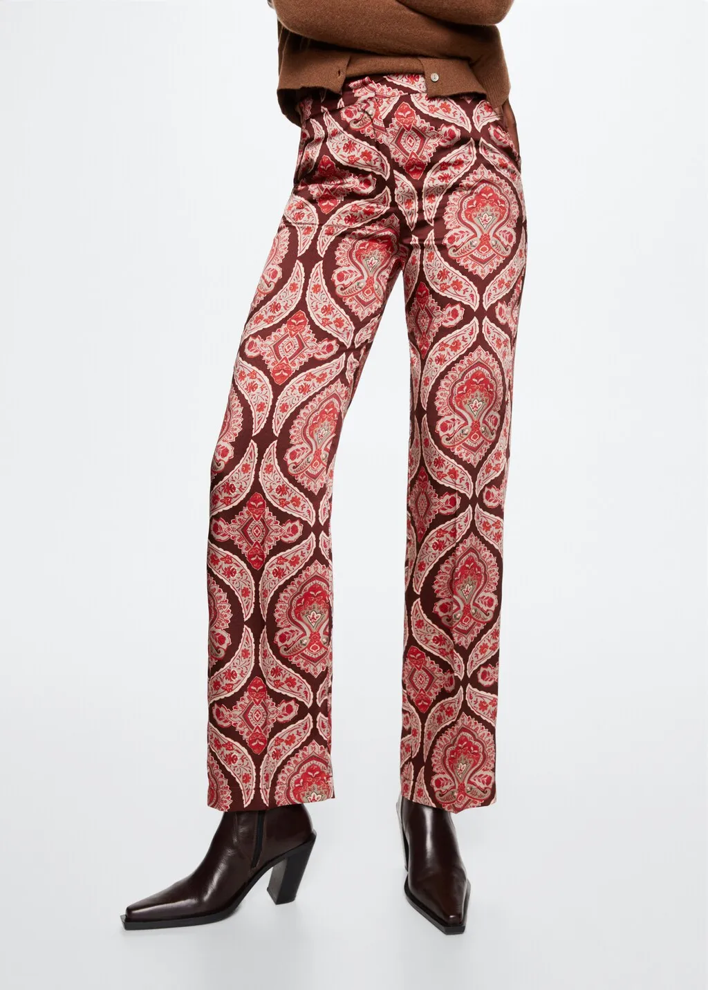 Pantaloni satinati stampa