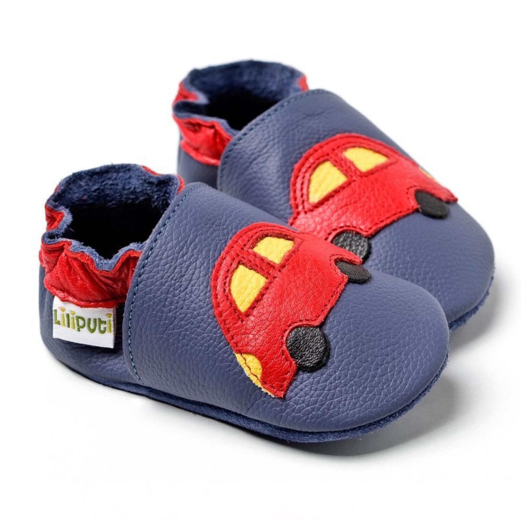 Pantofole morbide per bambini Liliputi Blue Cars V8