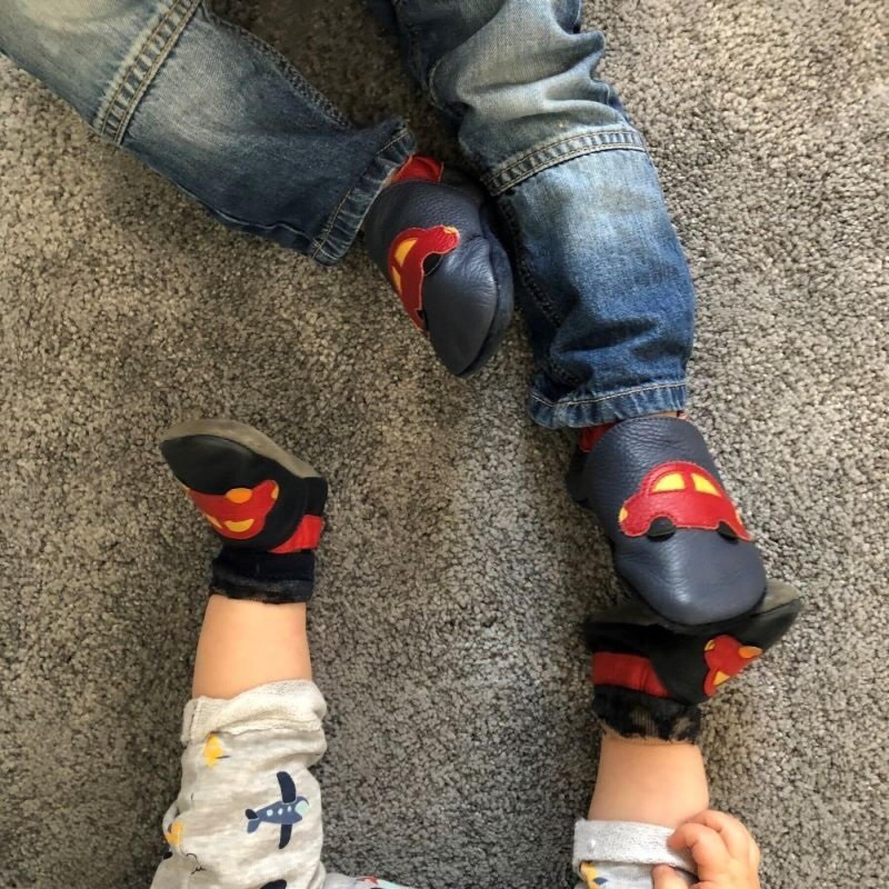 Pantofole morbide per bambini Liliputi Blue Cars V8