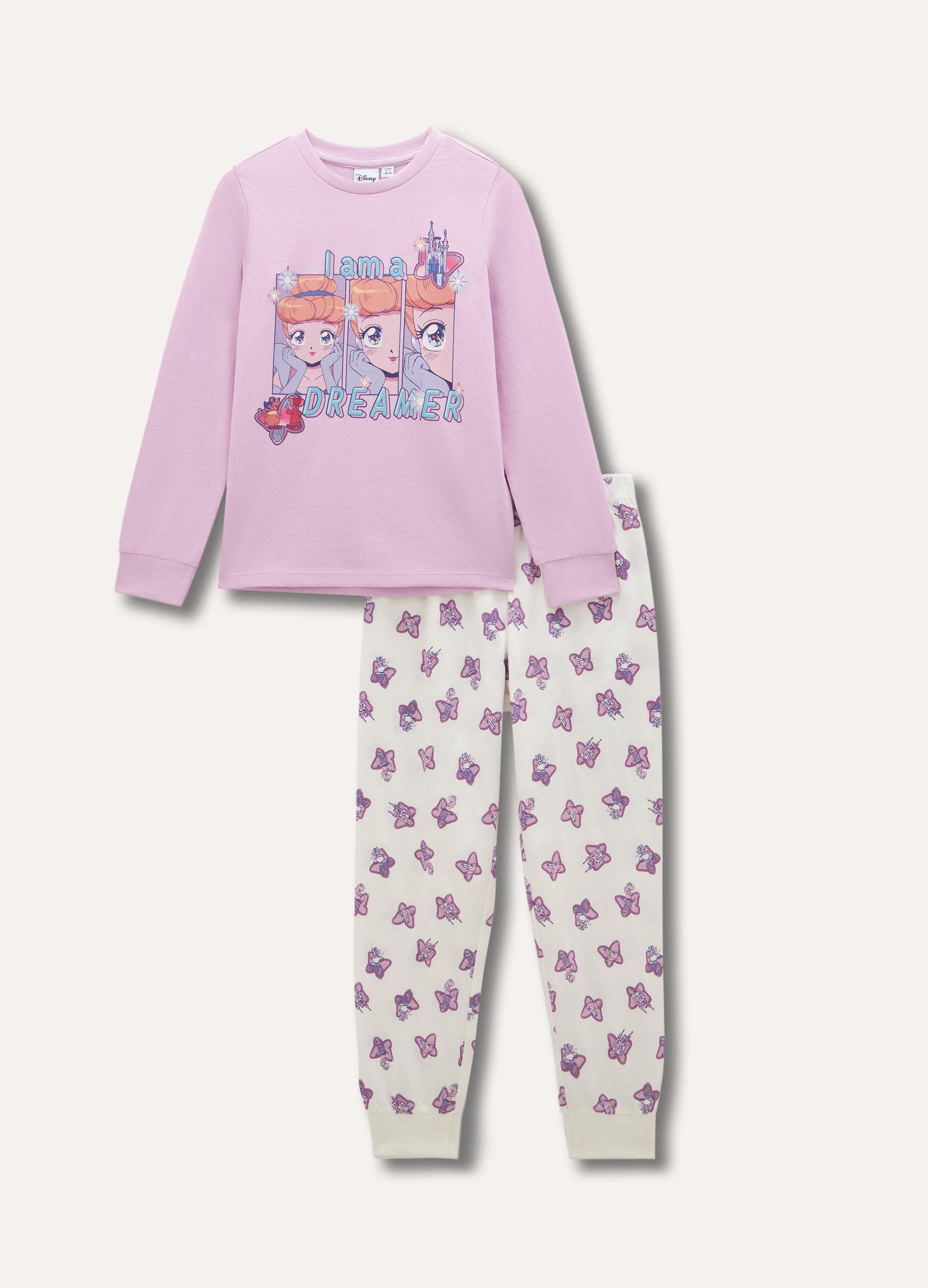 Pigiama lungo in puro cotone bambina