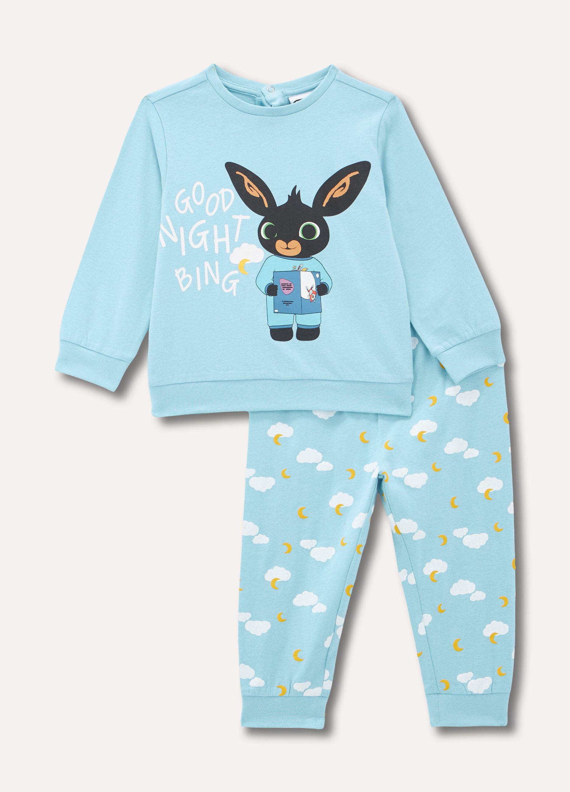 Pigiama lungo in puro cotone neonato