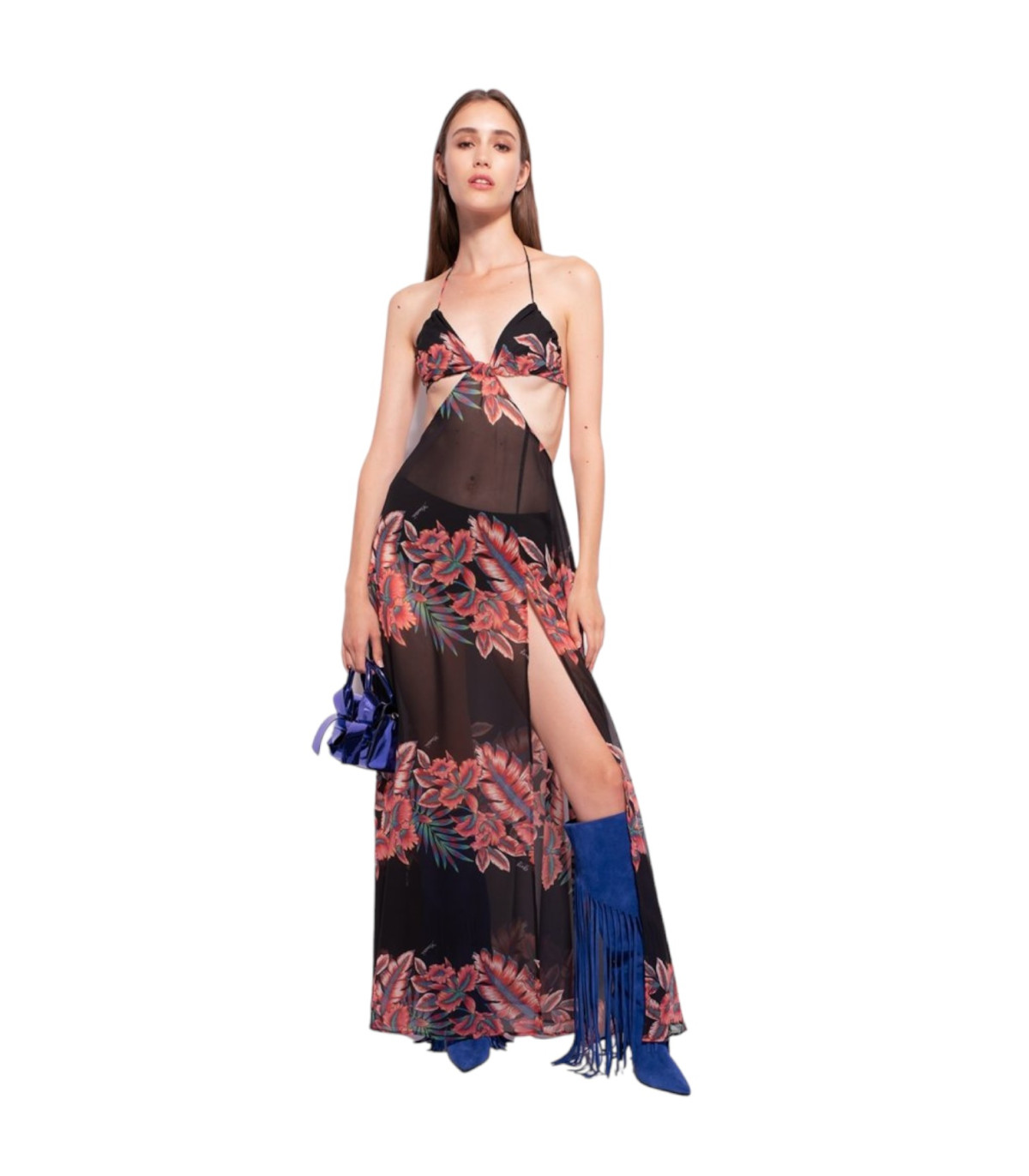 Pinko Donna Vestito Lungo  Kermesse Voile St. Riga