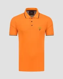 Polo arancione da uomo Aeronautica Militare