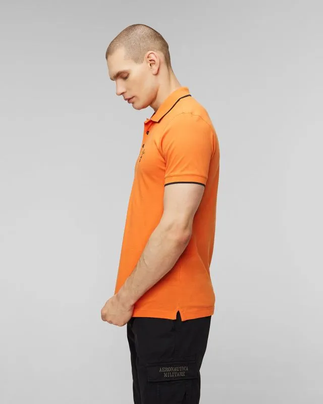 Polo arancione da uomo Aeronautica Militare