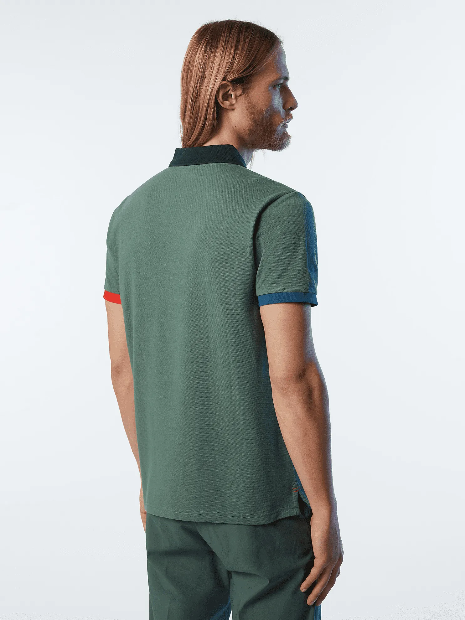 POLO DA UOMO NORTH SAILS GRAPHIC MILITARY GREEN 692398 0813