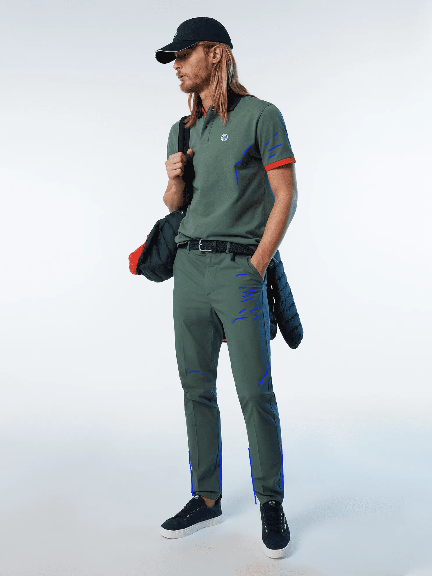 POLO DA UOMO NORTH SAILS GRAPHIC MILITARY GREEN 692398 0813