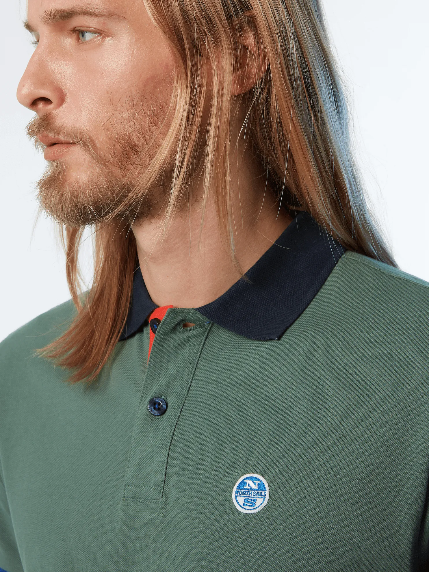 POLO DA UOMO NORTH SAILS GRAPHIC MILITARY GREEN 692398 0813