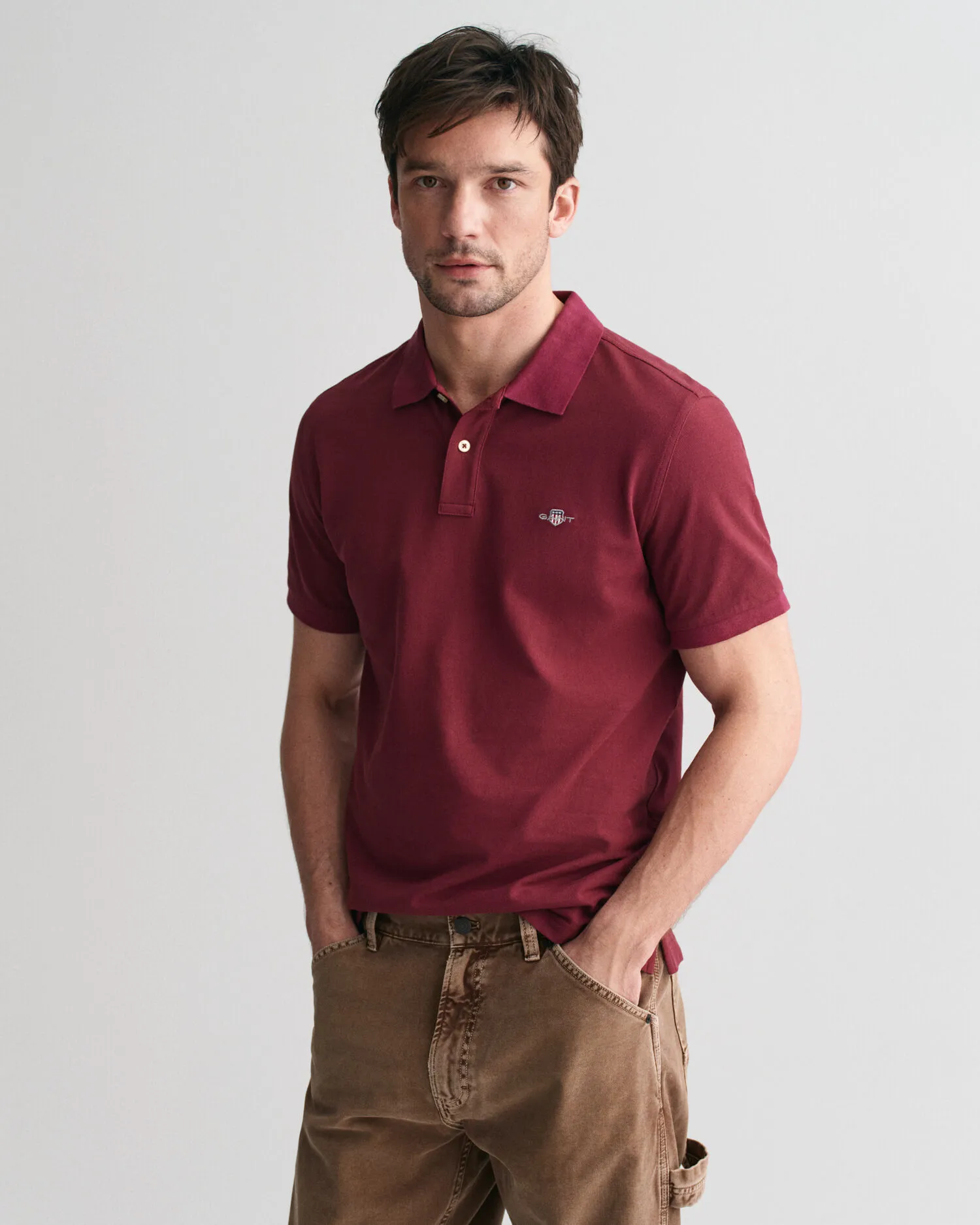 Polo Shield in piqué regular fit    